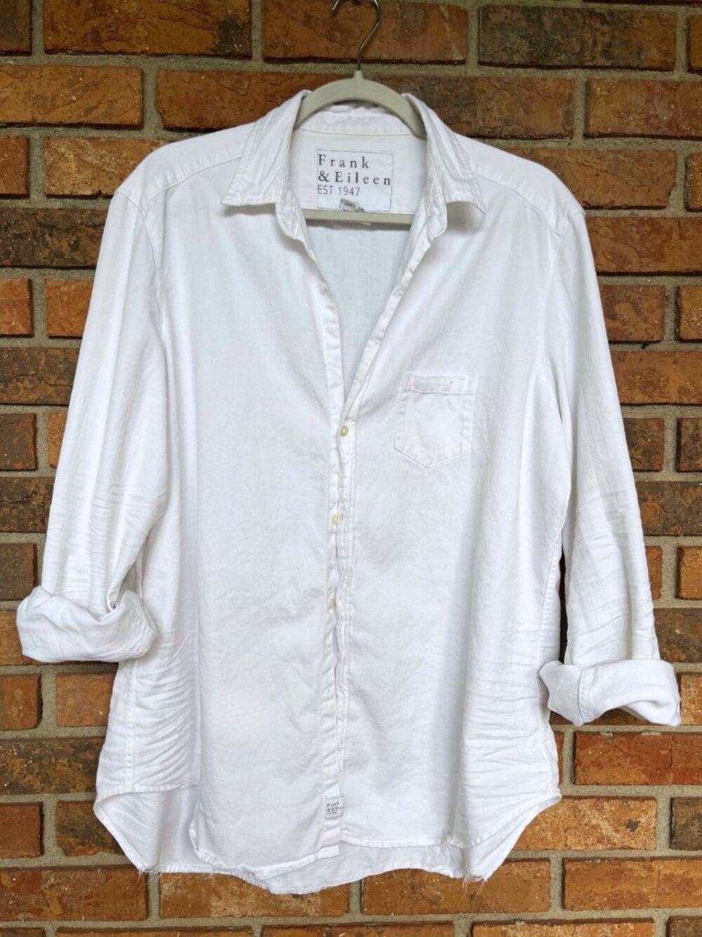 Frank & Eileen Relaxed Button Up, Eileen, White, L